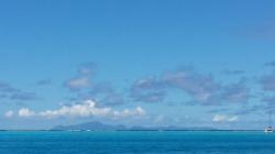 Over the reef and a few miles away is Huahine.  We